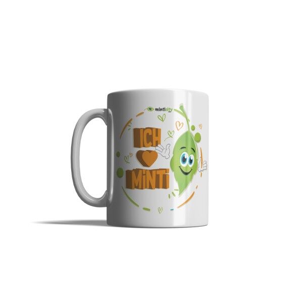 Minticity Baskılı Kupa Bardak : Ich ❤️Minti