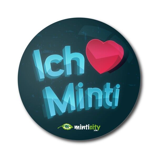 Minticity Rozet 10'lu : Ich ❤️ Minti