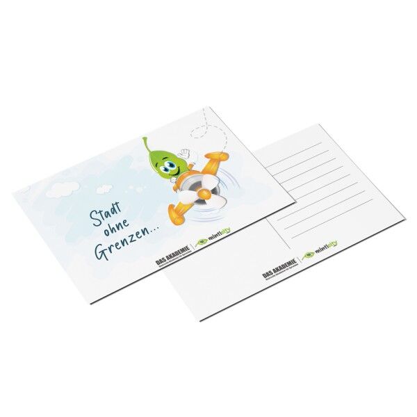 Minticity Baskılı Kartpostal : Stadt ohne Grenzen !