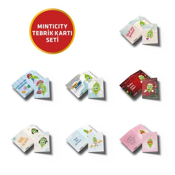 Minticity Baskılı Tebrik Kartı Seti